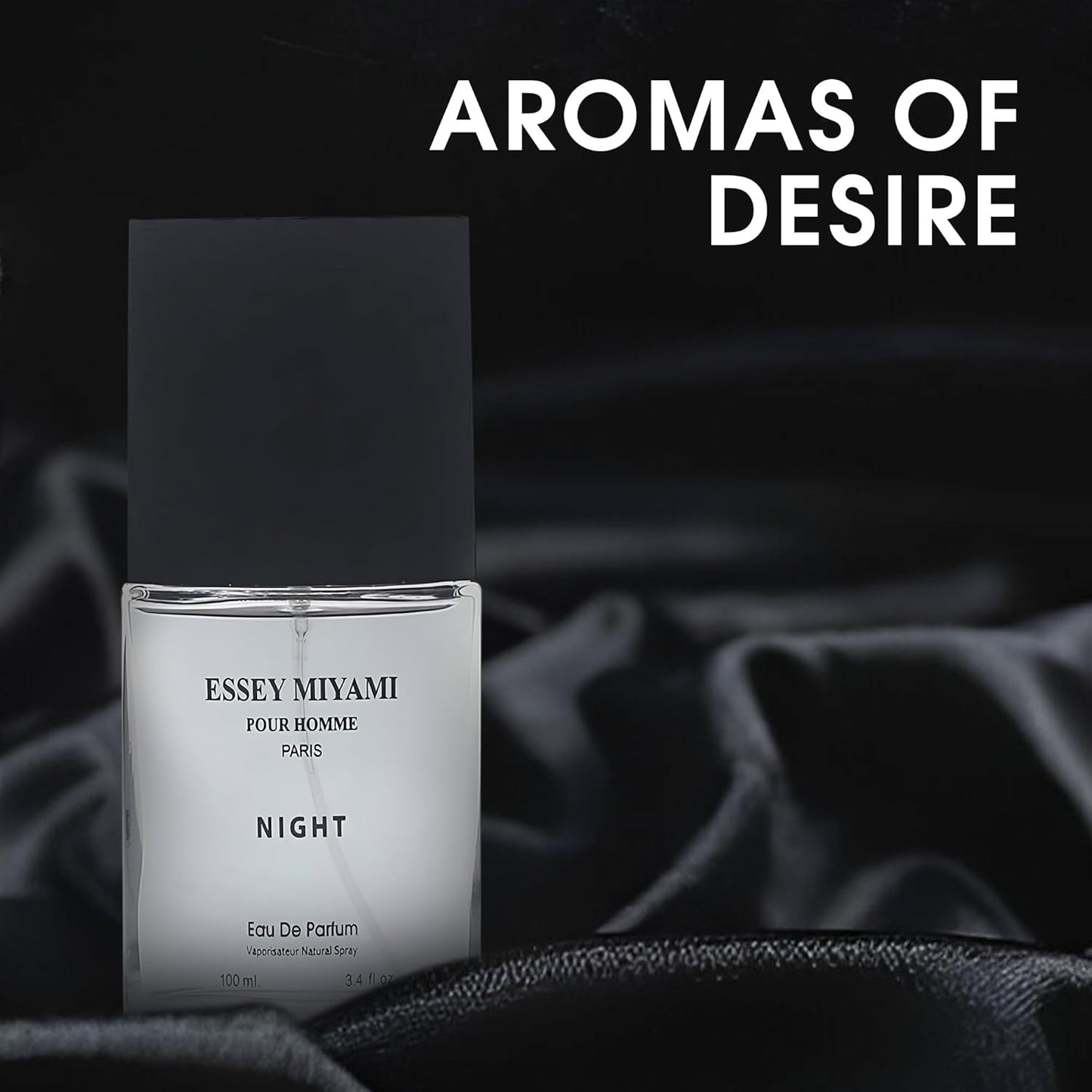 Essey Night Men's Cologne Long Lasting Romatic Scent With A Modern Twist Perfume For Men, 3.4Fl Oz Eau De Toilette For Refined Occasions