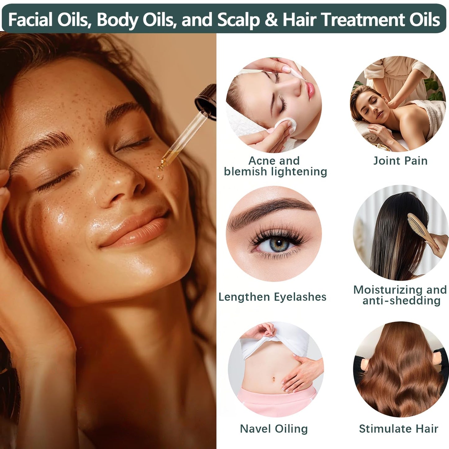 Organic Castor Oil 100% Pure Natural Hair Oil for Hair Growth, Castor oil for Skin Lashes Nails Face Eyelash Eyebrows, Cold Pressed Hexane Free Unrefined USDA Certified 4OZ