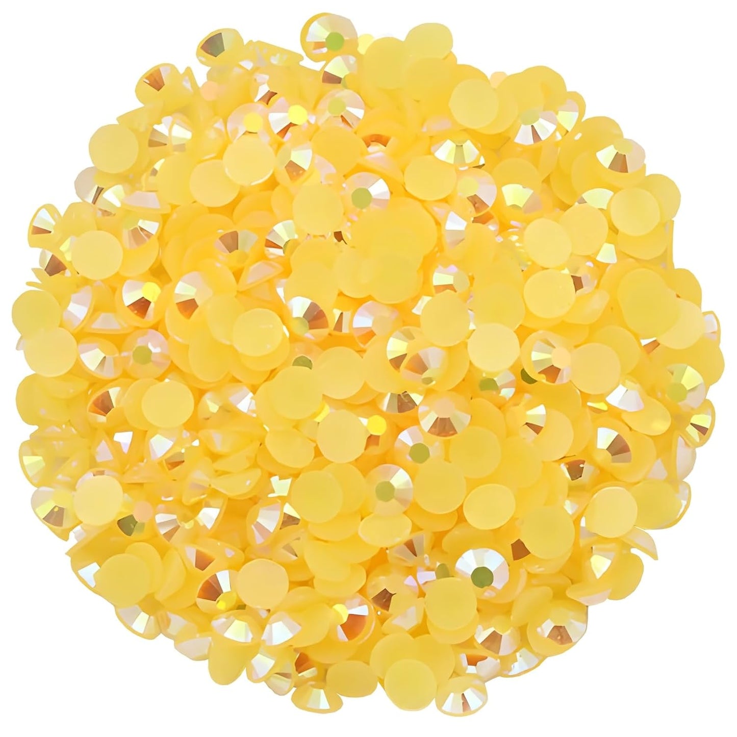 2250 Pcs SS16 4mm AB Flatback Rhinestones for Nails Art Crafts Glitter Round Shine Gems Crystals DIY Clothes Shoes （Orange Yellow AB）
