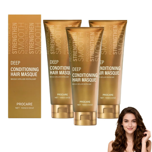 Keratin Hair Mask | Deep Conditioning Treatment for Damaged Hair 3.53OZ With Hydrolyzed Keratin & Smoothing Silicones | Frizz Control & Hydration for Dry, Curly, Straight, Fine, Thick Hair (3 PCS)