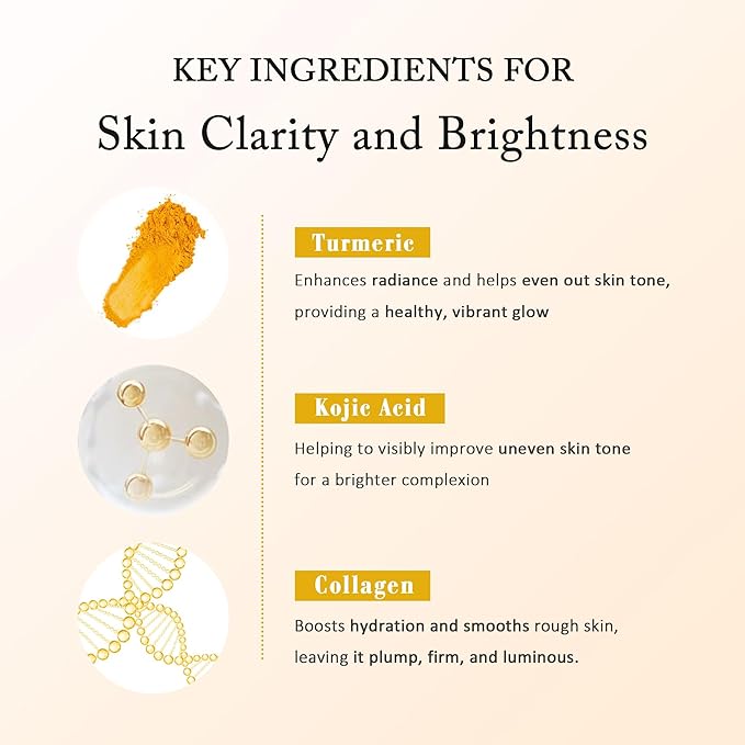 Turmeric Kojic Mask for Spots Remover, Turmeric Collagen Peel Off Mask for Glowing Skin And Skin Firmnes, Controlling Oil, Skincare Facial Mask 2.65 Fl Oz