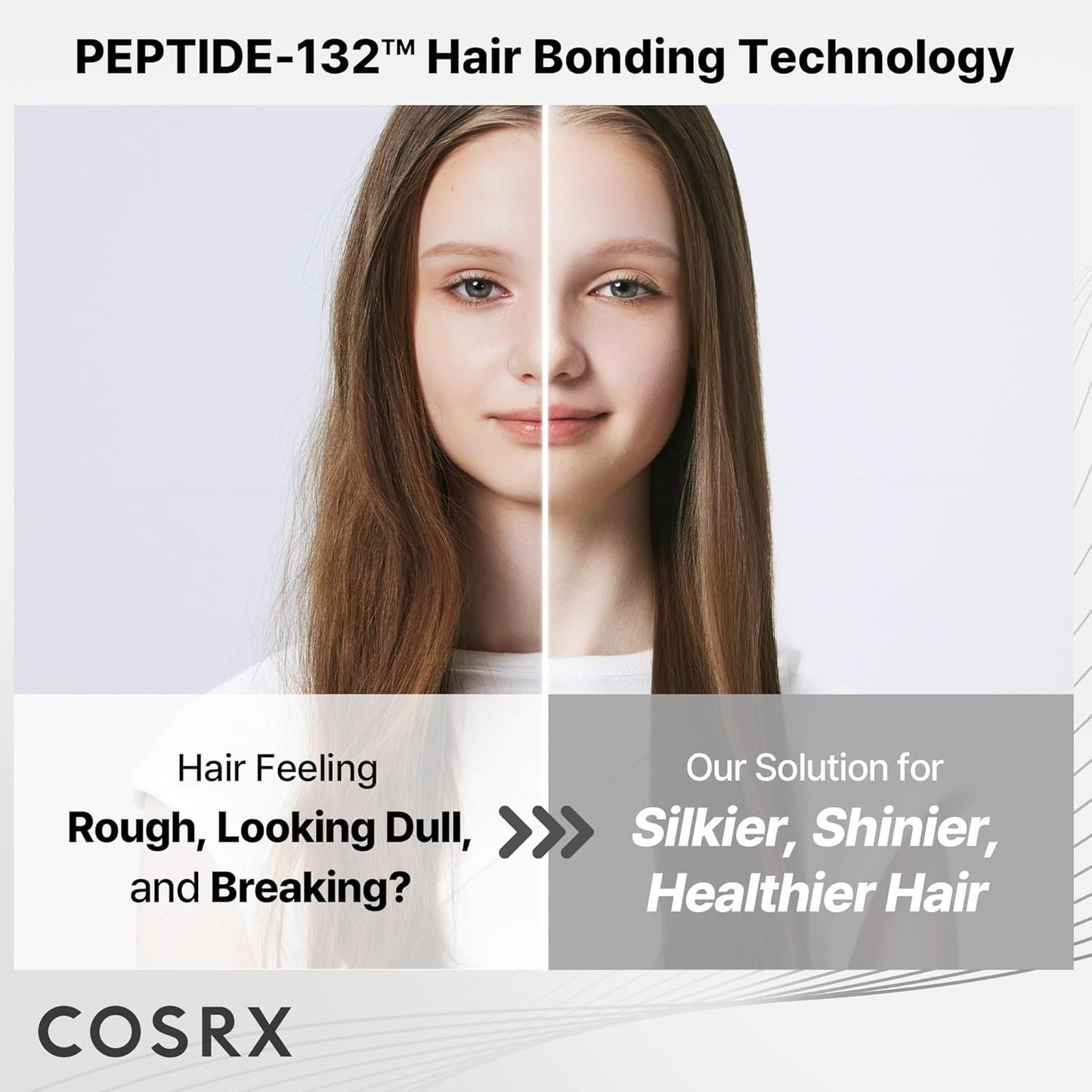 COSRX PEPTIDE 132 Hair Bonding Repair Treatment - Deep Conditioner Hair Mask for Damaged, Dry Hair, Repairs Breakage & Split Ends, For All Hair Types, Stocking Stuffers – 4.05 fl oz