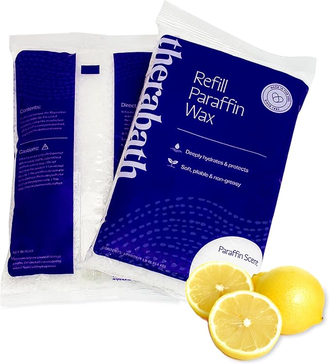 Therabath Paraffin Wax Refill - Thermotherapy - Use to Relieve Arthritis Discomfort, Stiff Muscles, & Dry Skin - For Hands, Feet, Body - Deeply Hydrates - Made in USA, 6 lb. Fresh Squeezed Lemon
