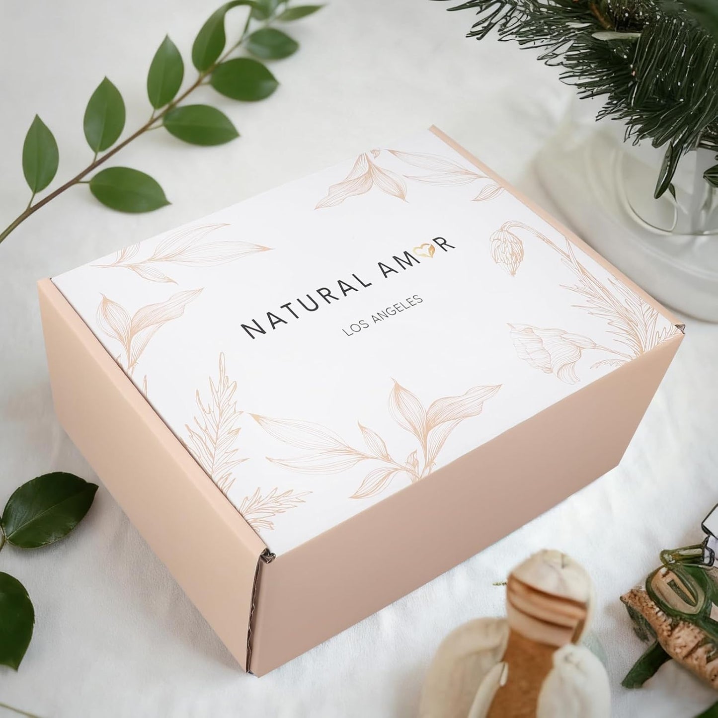 Natural Amor Spa Gift Set with Blanket 7 PCs– Handmade Bath & Body Self-Care Box – Includes Bath Bomb, Candle, Soap, Hand Cream – Perfect for Relaxation & Gifting