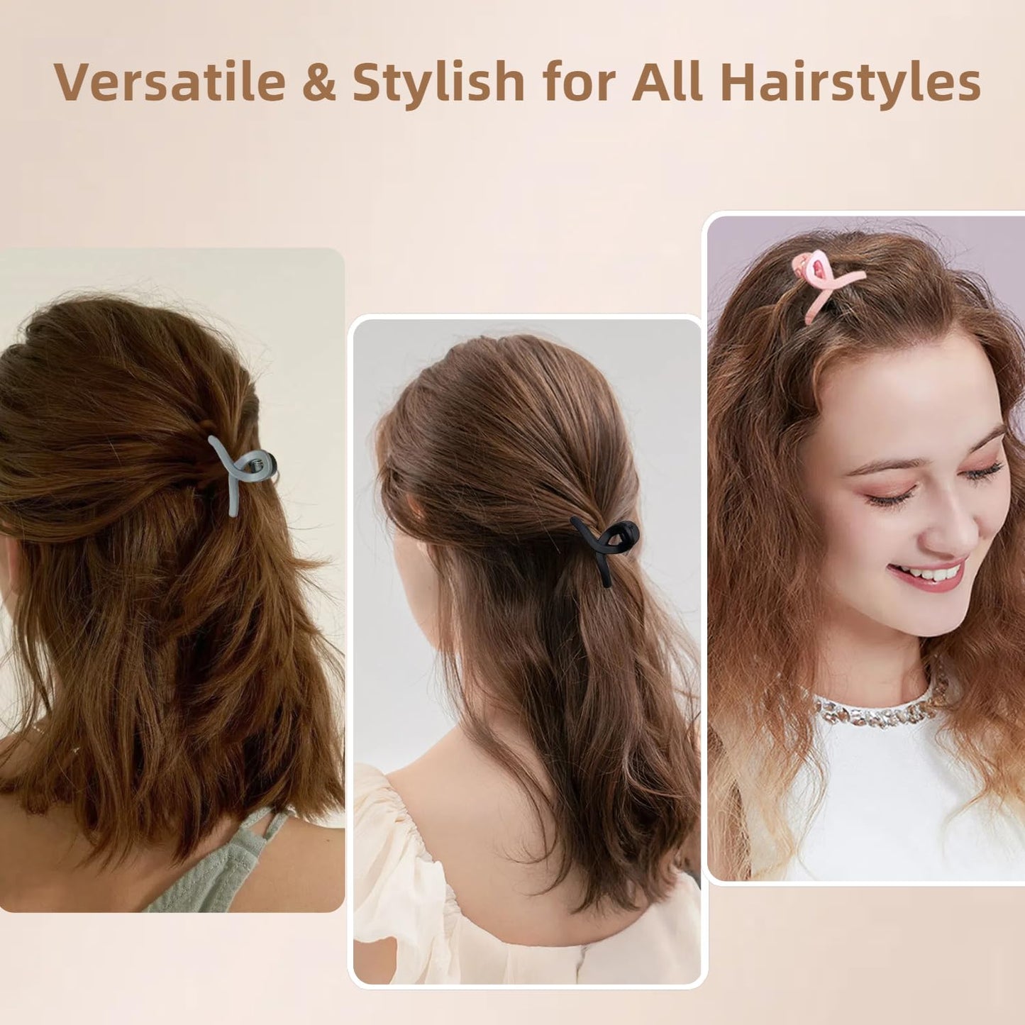 10 Pack Small Hair Clips for Thin/Medium Fine Hair/Bangs, 1.5 Inch Matte Small Claw Clips, Non-Slip Mini Jaw Clips with Gift Box