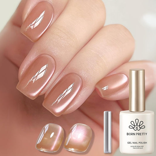 BORN PRETTY Cat Magnetic Eye Gel Nail Polish Crystal Light Vei Magnetic Gel Polish Nail Art Manicure DIY at Home 15ML