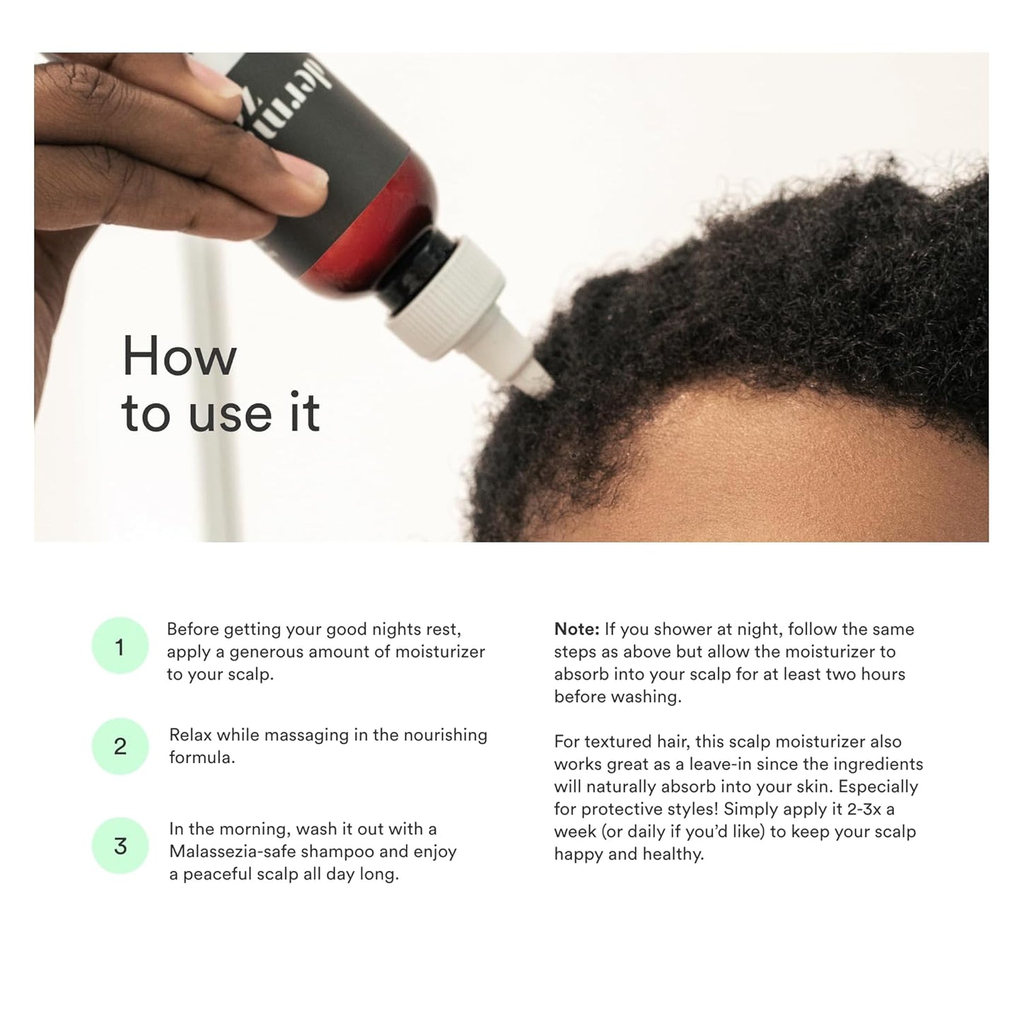 Dermazen Malassezia-Safe MCT Scalp Moisturizer for Men & Women - Natural Treatment for Dry, Flaky Scalp | Tea Tree & Rosemary Essential Oils for Hydration, Itch Relief & Hair Growth Support - 4oz