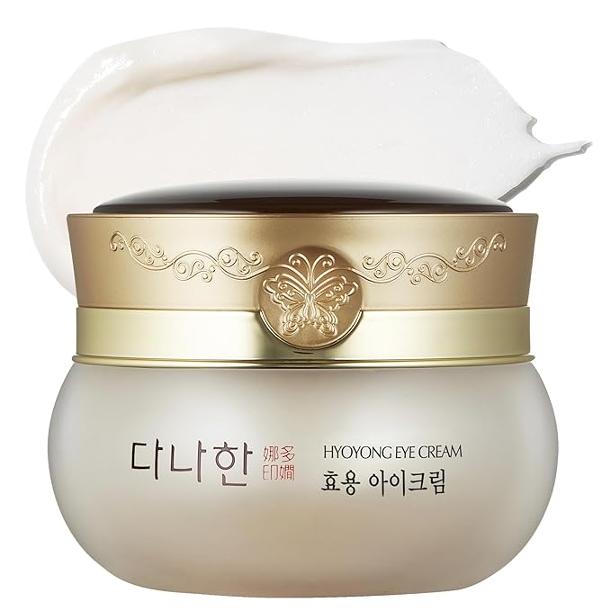 Hyoyong Korean Traditional Herbal Fermented Eye Cream Anti-Aging Treatment for Fine Lines Dark Circles with Lecithin, Botanical Extracts, Revitalizing for Sensitive Skin, 1.01 oz.