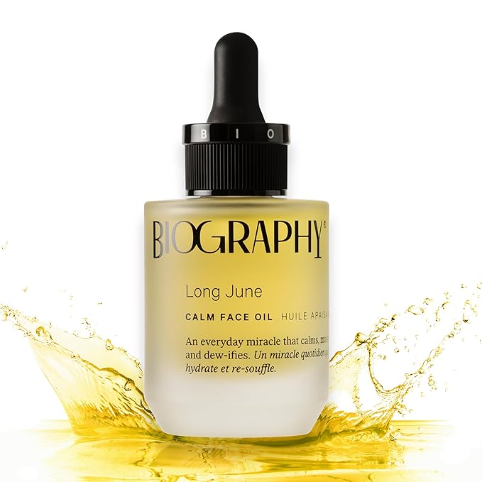 Biography Face Oil Quieting Moisturizer & Beauty Body Oil Skincare Gift Set for Women, Gua Sha w/Vitamin E, Evening Primerose, Jojoba, Guarana Seed. Skin Hydrating Sea Chrome & Long June