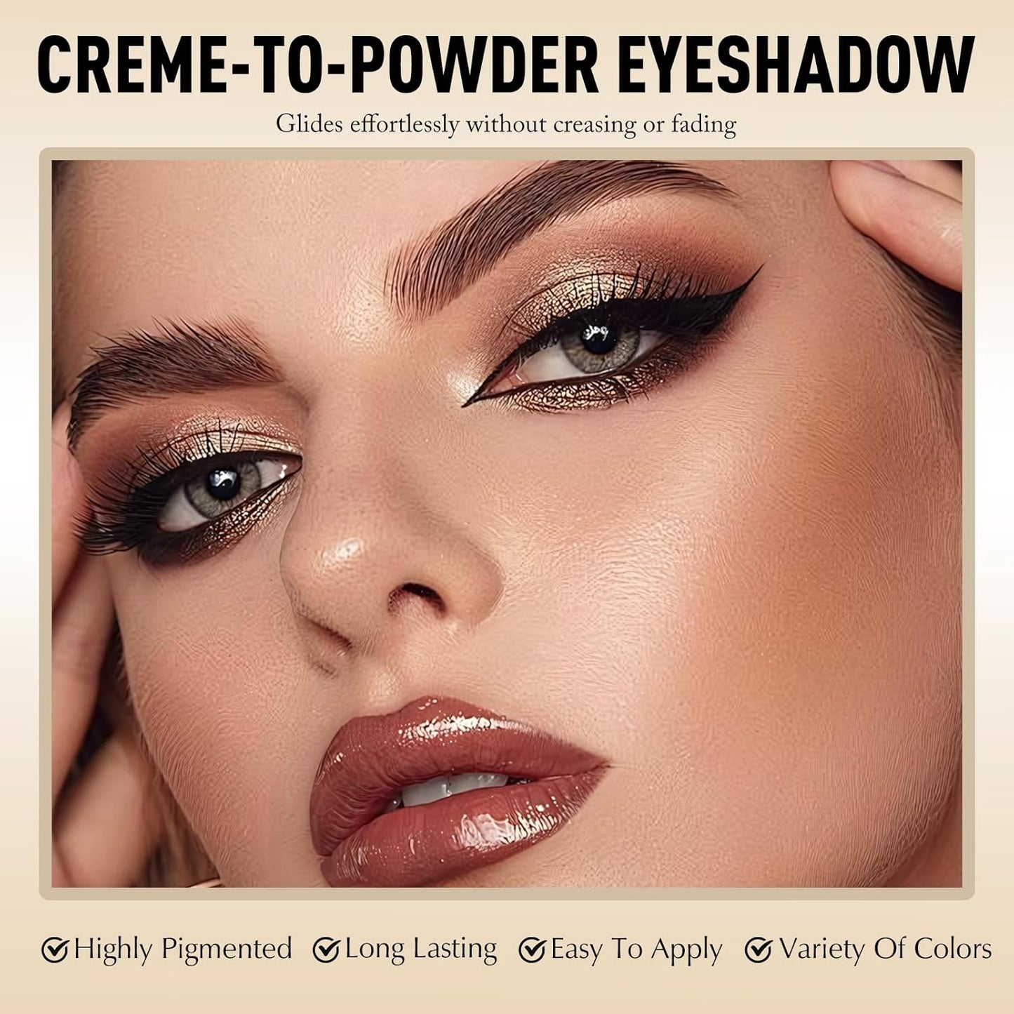 Glitter Eyeshadow Stick - Dark Green Shimmer Long Lasting Cream Eye Shadow Pencil Buildable Sparkling Face Highlighter Makeup, Lightweight Waterproof & Smudge Proof for Easy Application