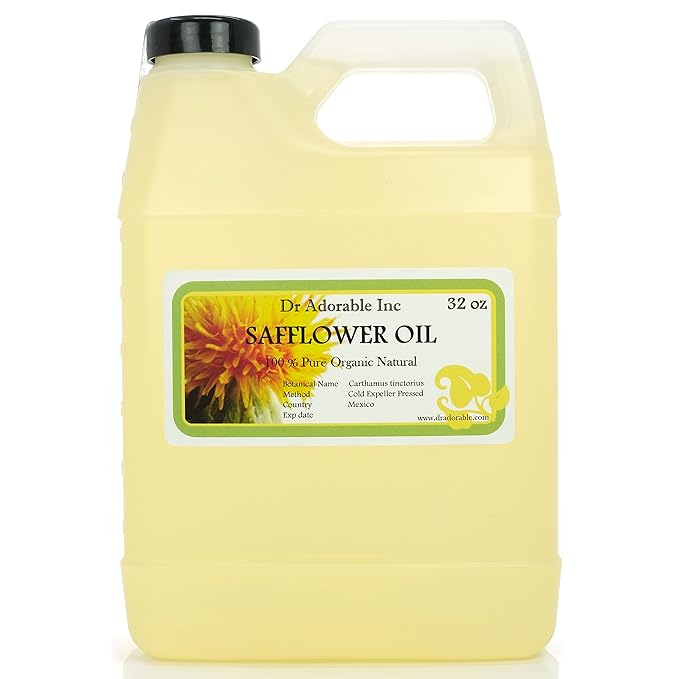 Dr Adorbale - 32 oz - Safflower Oil - 100% Pure Natural High Oleic Organic Cold Pressed