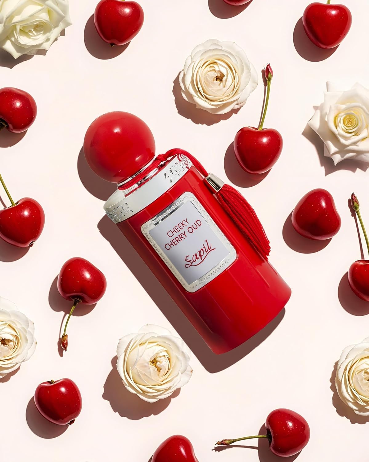 Sapil Cheeky Cheery Oud Unisex Eau De Parfum - Spicy Cherry & Rose Blend with Oud Twist - Long Lasting Niche Perfume for Men & Women - 3.38 oz