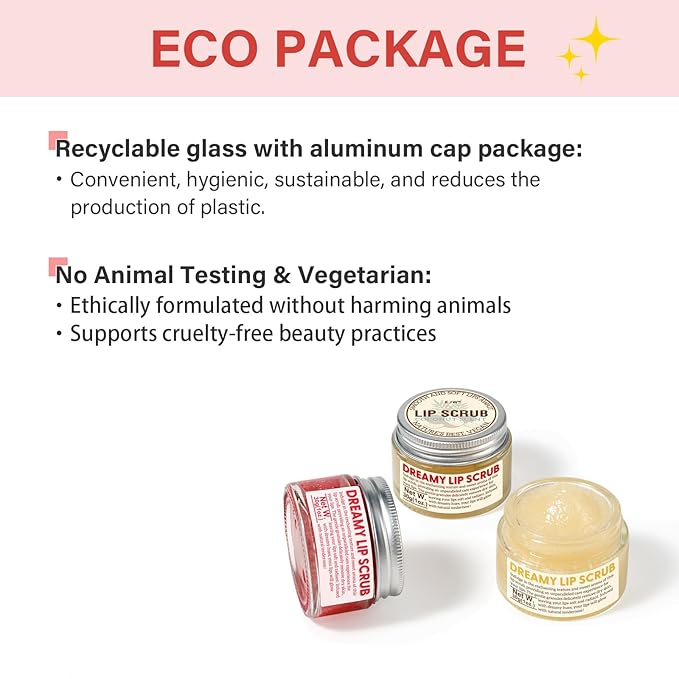 Wild Strawberry Seed Lip Scrub - Exfoliating & Moisturizing Lip Treatment with Olive Oil, Jojoba Oil, Coconut Oil, Natural Strawberry Extract - Includes Dual-Sided Silicone Brush, 1.01oz