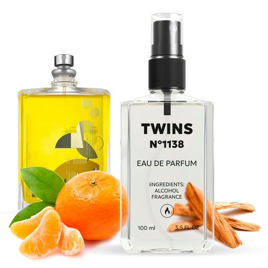 TWINS Impression of Mol. 01+Mandarin | Unisex Perfume for Women and Men Eau de Parfum | No.1138 | 3.4 Fl Oz / 100 ml