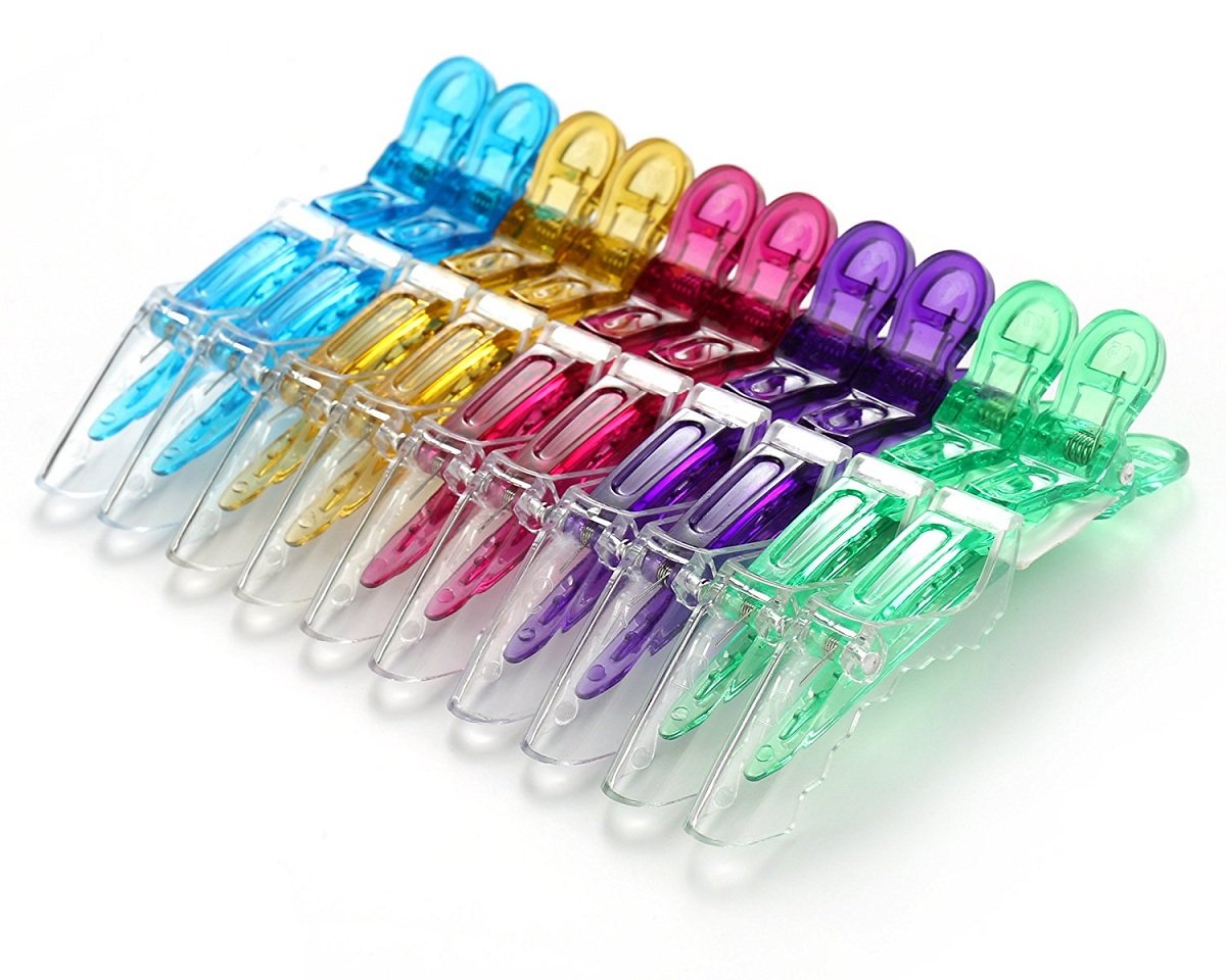 10pcs/set Multicolor Croc Clips Transparent Plastic Hairdresser Clips Hair Styling Sectioning Barrettes Non Slip Alligator Clips Salon DIY Accessories Hairpins for Women and Girls(Multicolor)