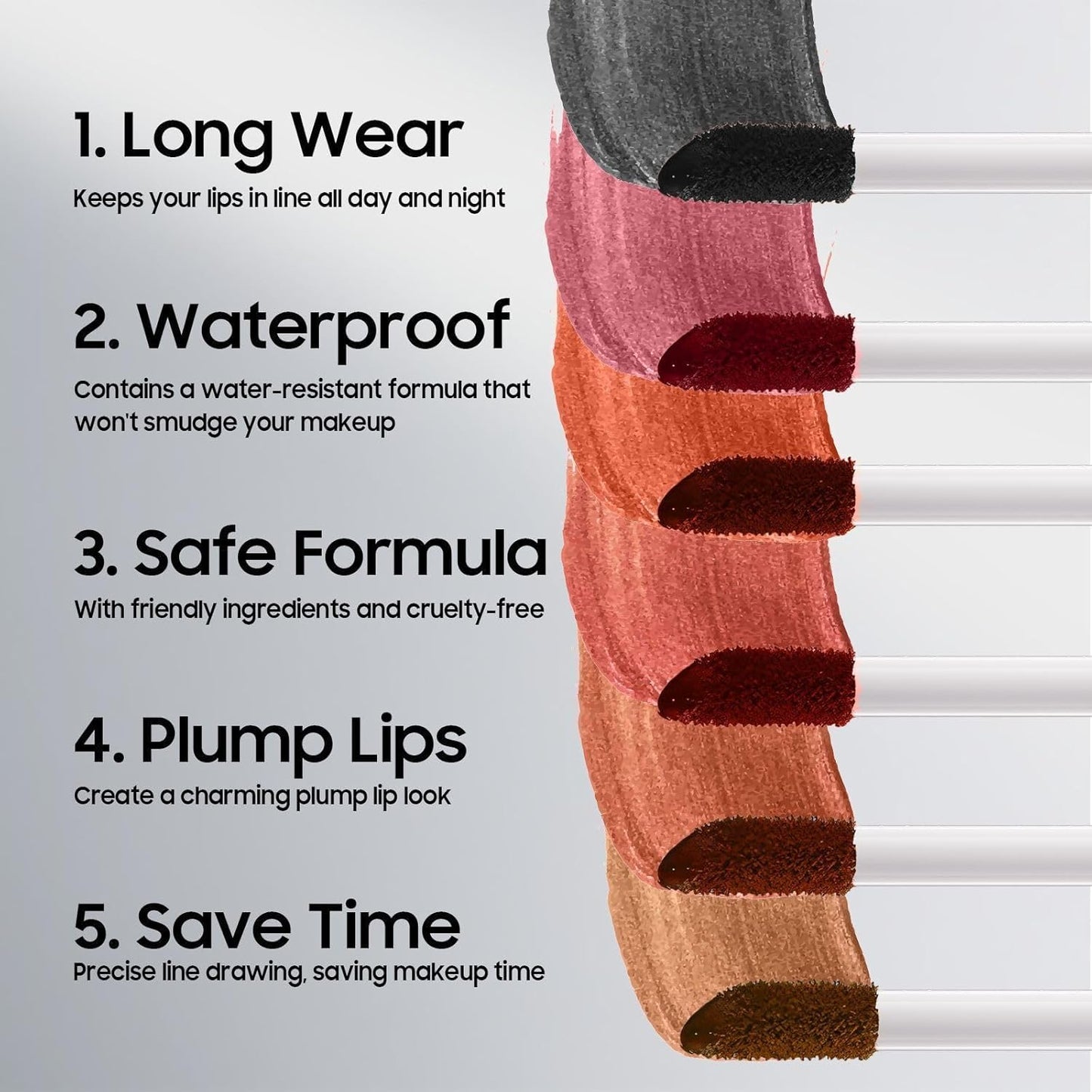 Peel Off Lip Stain Natural Lip Color - Waterproof Lip Liner Stain for Women All Skin Types, Lip Liner Long Lasting Transfer Proof & Smudge-Proof Moisturizing Easy to Use (Coral)