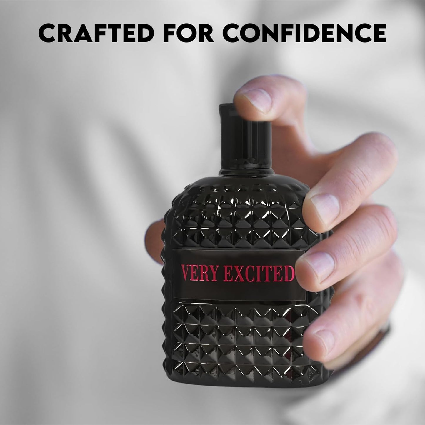 Very Excited Sensual Woody Fragrance for Men | Long Lasting Cologne Aromatic Scent, Eau de Parfum Natural Spray - Great Holiday Gift, 3.4 Fl Oz/100 Ml