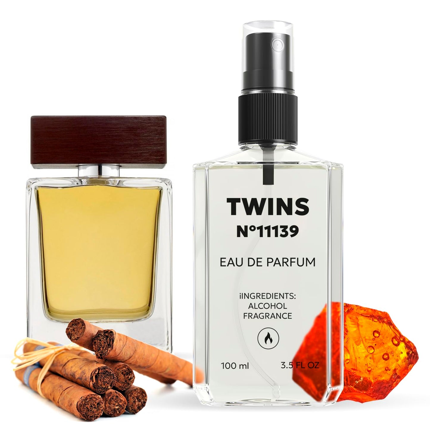TWINS Impression of The One For | Perfume for Men Eau de Parfum | No.11139 | 3.4 Fl Oz / 100 ml