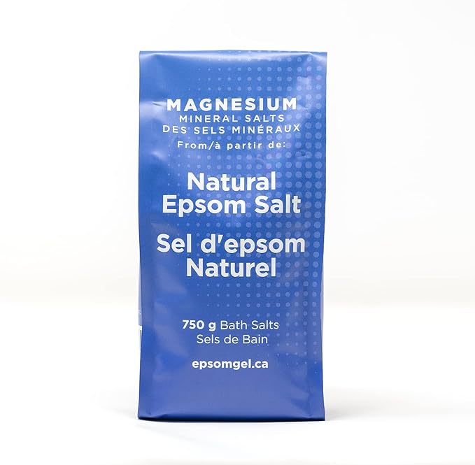 Epsomgel™ Natural Epsom Salts - 750g | 100% Pure Magnesium Bath Salts for Sore Muscles | Ideal for Relaxation, Muscle Relief & Skin Soothing | Relaxing Home Spa | Unscented