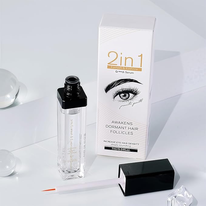 2-Pack 2 In 1 Lash Eyelash Growth Serum - Nourishing Formula for Curled, Dense & Resilient Lashes, Strengthening Treatment