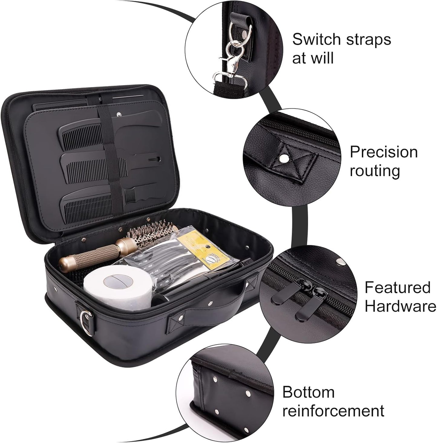 Hair Cutting Scissors Shears Kits, 29 pcs Professional Haircut Scissors Set for Barber, Salon, Home, Complete Hair Cutting Kit Includes Barber Bag, Thinning Scissors, Combs, Barber Cape...