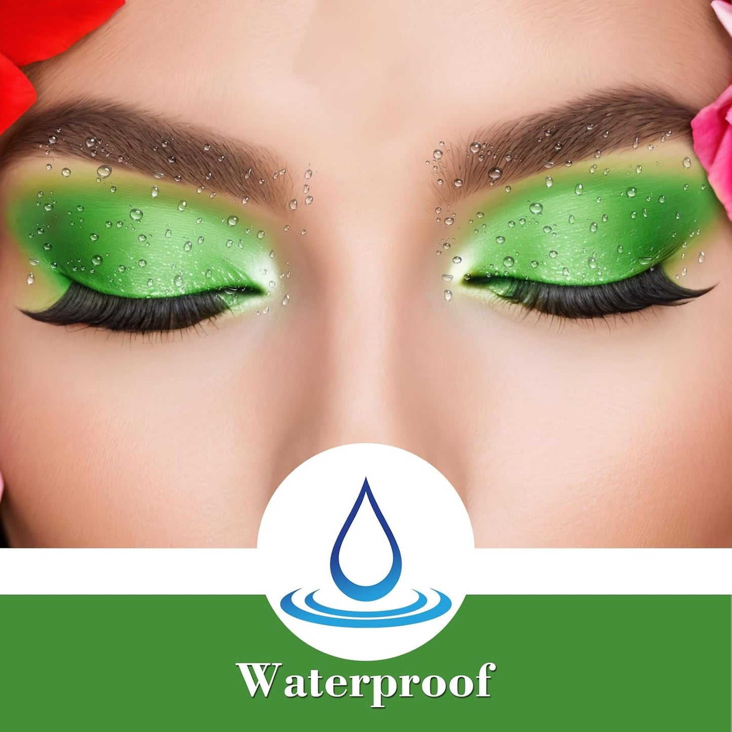 MEICOLY Light Green Eyeshadow with Mirror,Forest Green Matte Eye Shadow Palette for Wicked Witch Elphaba Makeup,Pressed Powder Single Eyeshadow for Women and Girls,Eye Makeup Eyelid Color,High Pigment