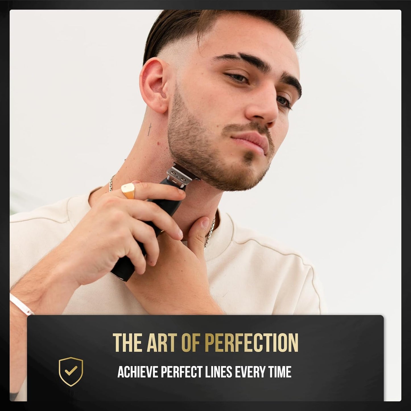 NOVAH Grooming Professional Hair Trimmer for Men, Barber Trimmer Cordless T Trimmers for Barbers