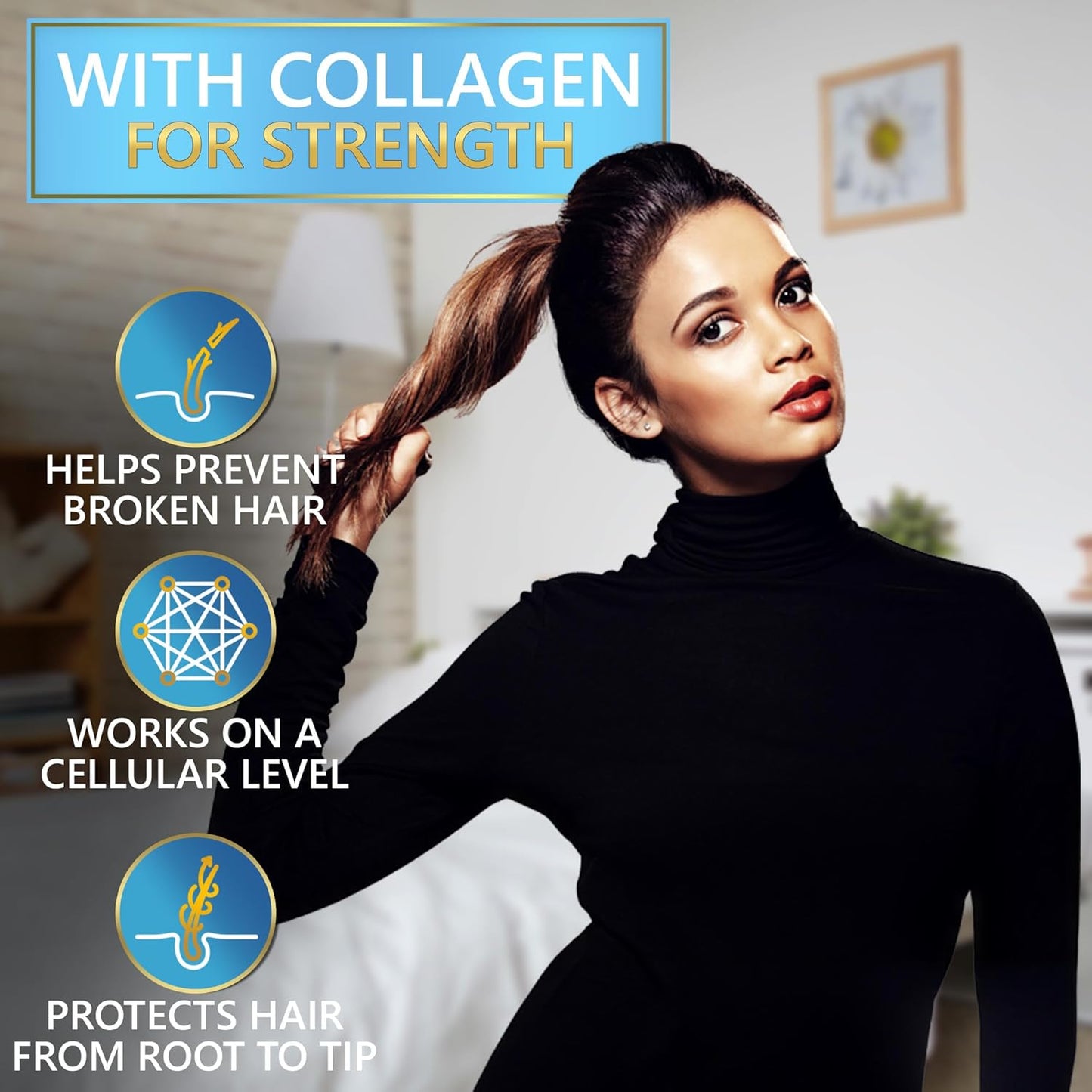 Biotin Shampoo and Conditioner Set with Castor Oil - Sulfate Free Formula to Boost Volume for Thinning Hair - Thickening Ingredients for Men and Women - Volumizing Salon Grade Treatment with Rosemary