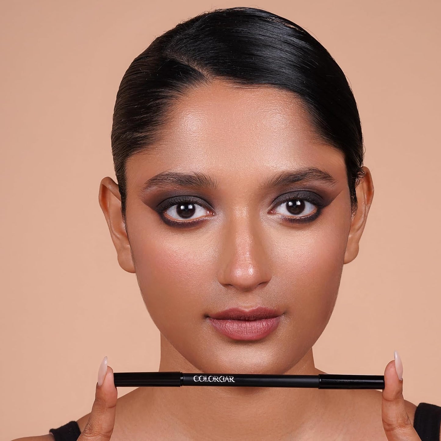 Colorbar Just Smoky Eye Pencil - Eyeliner Pencil with Built-in Smudger - Waterproof Formula - Matte Finish - 001 Just Black - 0.04 oz