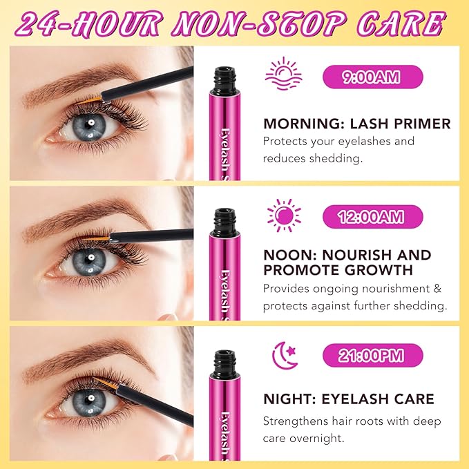 Lash Serum - 5ml Rapid Eyelash Growth Serum,eyelash serum,Growth Thickness, Stronger, Healthier Lashes & Brows, Vegan & Cruelty-Free
