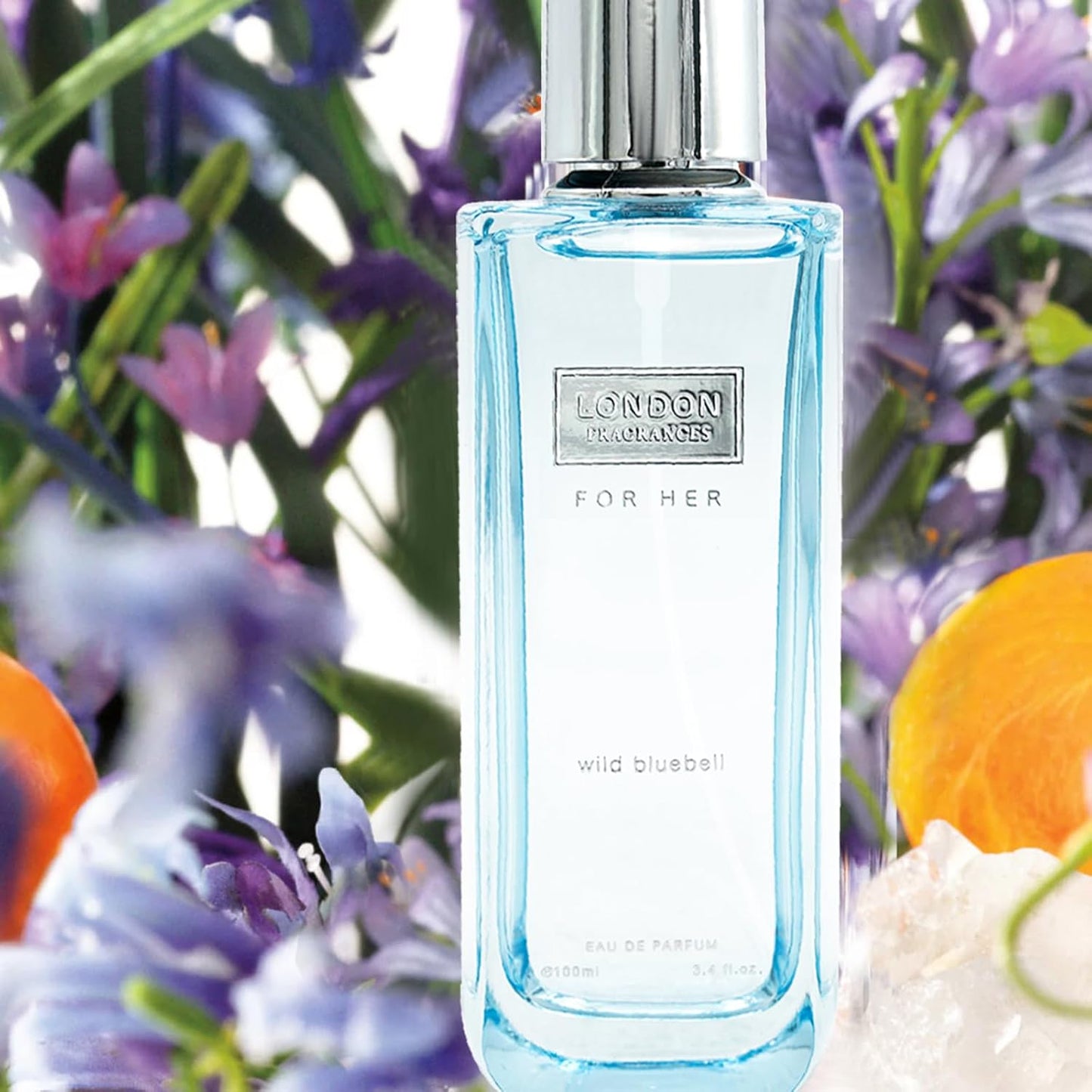 London Fragrances - Wild Bluebell - Women's Fragrances - Floral, Fresh, Musky Eau de Parfum - Long Lasting Perfume for Women - 3.4 oz