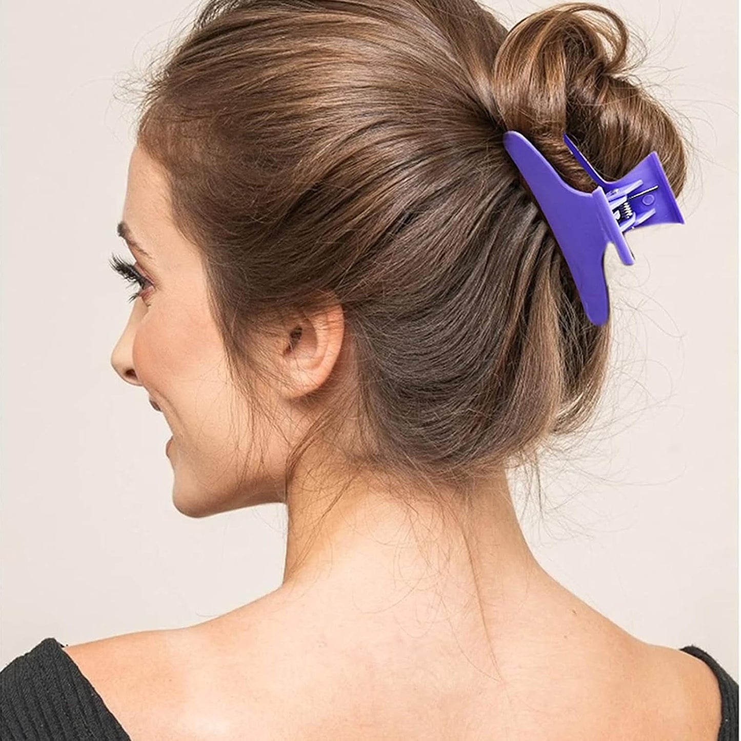 Ondder 24 Pcs Purple Butterfly Hair Clamps Clips Hair Claw Clips Salon Pro Section Clip for Styling, Sectioning, Cutting, Coloring Hair Clips Hairdressing Salon Tool Hair Accessories for Women Girls