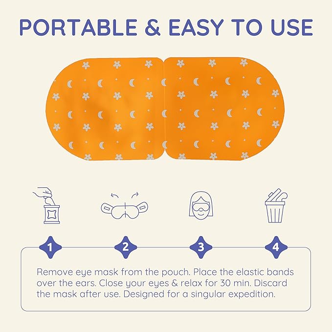 Naptuno 16 PCS Steam Eye Masks Disposable, Eye Fatigue Relief Self Heating Warming Eye Mask for Dry Eyes - Heated Sleep Mask Eyes SPA Relaxation, Office, Home, Travel Essentials with Aroma Stickers