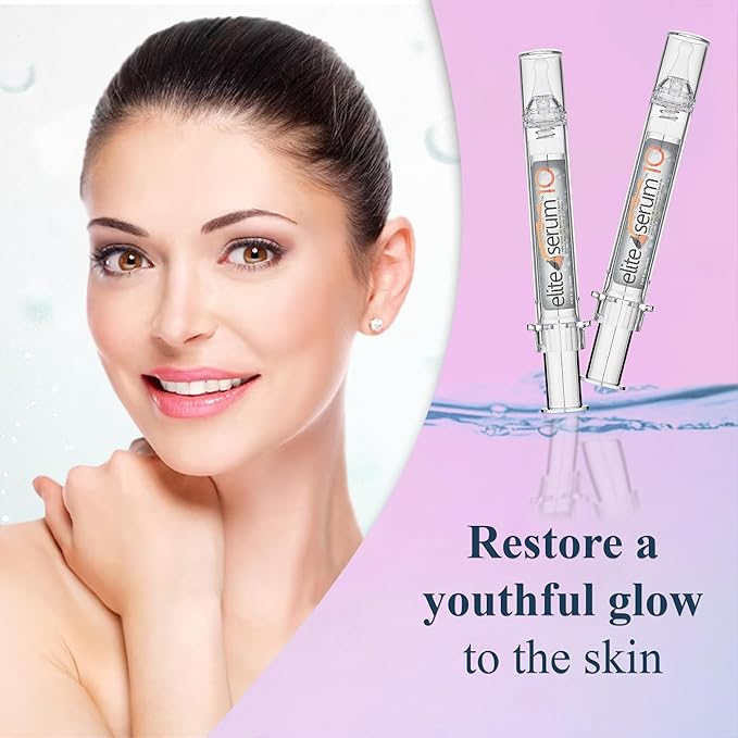 Elite Serum 10 - Natural Anti Aging Eye Serum and Anti Wrinkle Treatment - Eye Bags and Dark Circles Remover with Advanced Formulation of Hyaluronic Acid, Collagen, Argireline and Peptides