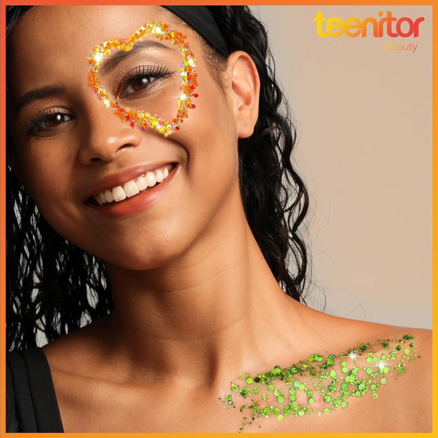 Teenitor Face Glitter Makeup Festival Body Glitter Gel, 12 Colors Face and Body Glitter Gel, Hair Glitter, Glitter for Body Makeup