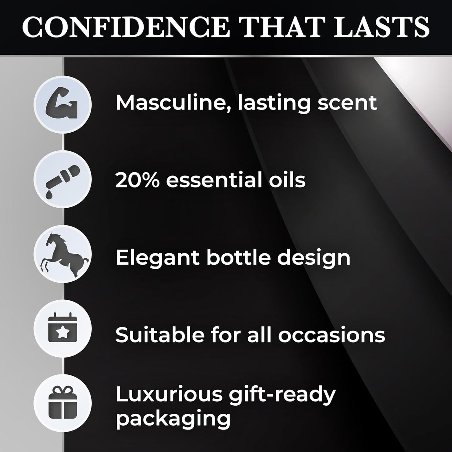 Beverly Hills Polo Club PLATINUM Eau de Parfum for Men - 3.4 Fl Oz Long-Lasting Fragrance with Iconic Metal Horse Cap & Premium Cylinder Box