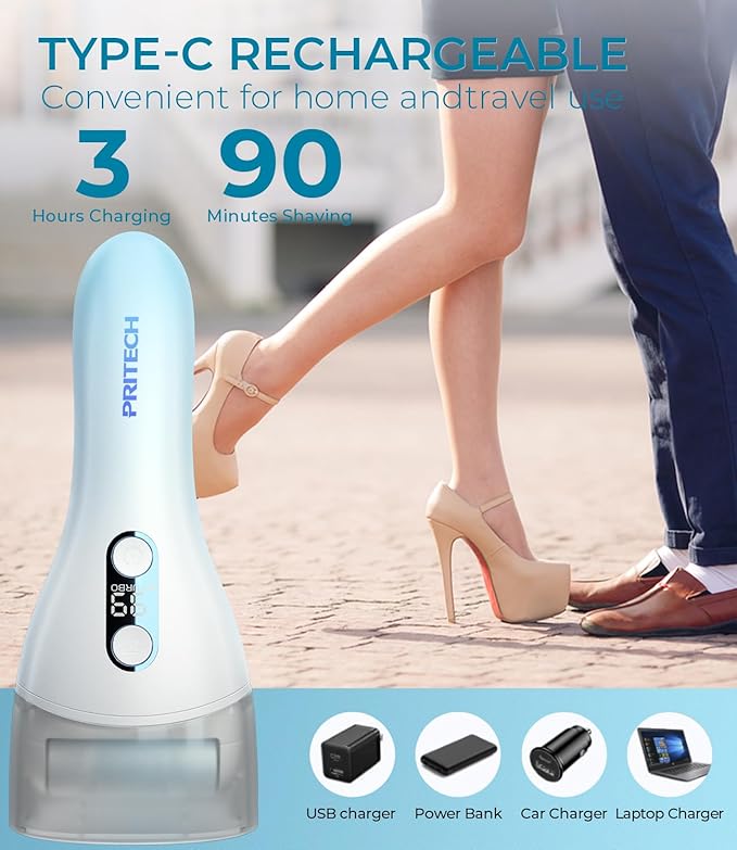 Electric Callus Remover for feet,Rechargeable Foot File Electronic Pedicure Tools Kit for Calloused Removal, Waterproof Electric Foot Scrubber Duty Feet Care for Heels Dead Skin,Blue