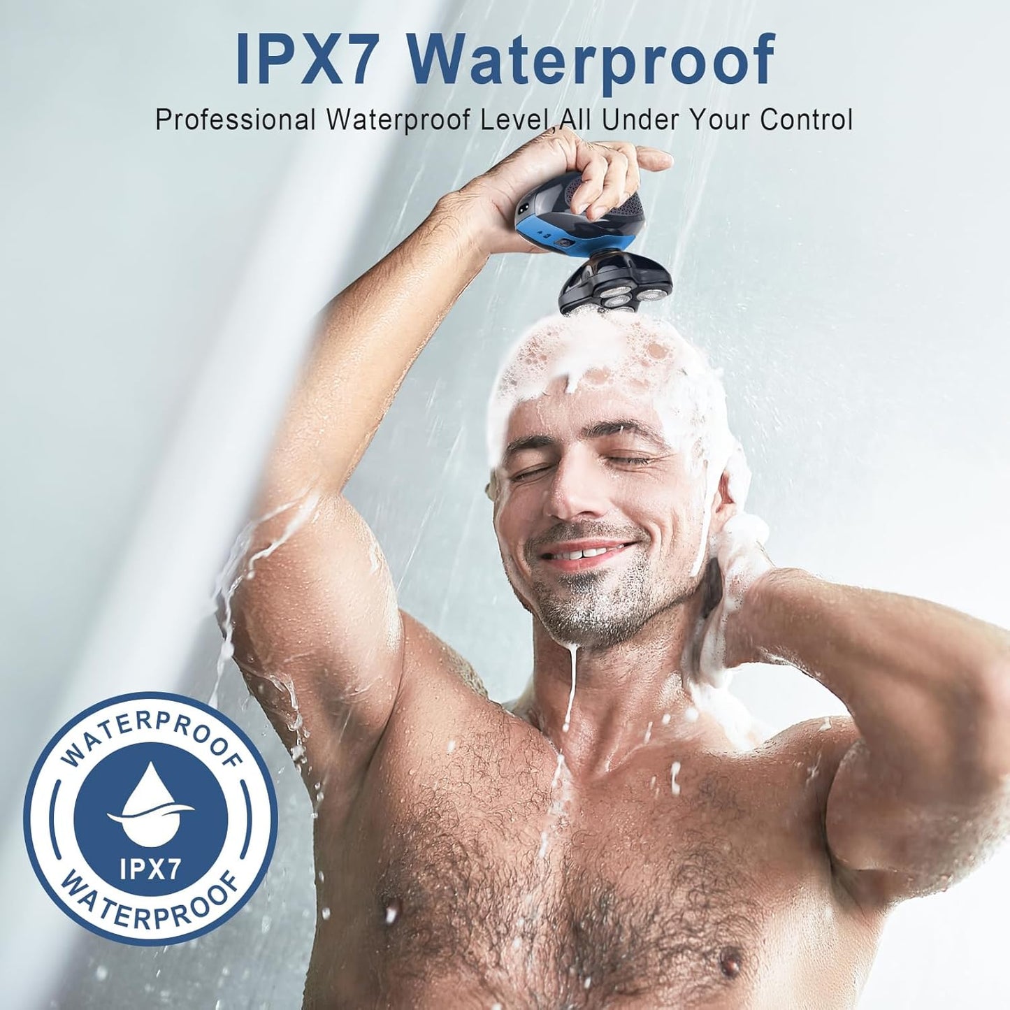 Telfun Magnetic Head Shavers for Bald Men, Cordless 5-in-1 Electric Razor for Fast Shaving- IPX7 Waterproof Wet/Dry Mens Grooming Kit - Easy Use Palm Shaver for a Smooth Bald Shave