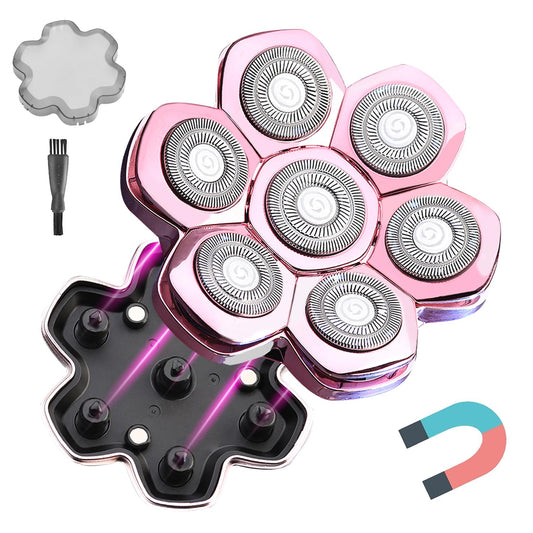 Universal Magnetic 7 Blades Head Shaver Replacement Blades Compatible with Wyklaus SHPAVVER Head Shaver and Other Brands Head Shaver