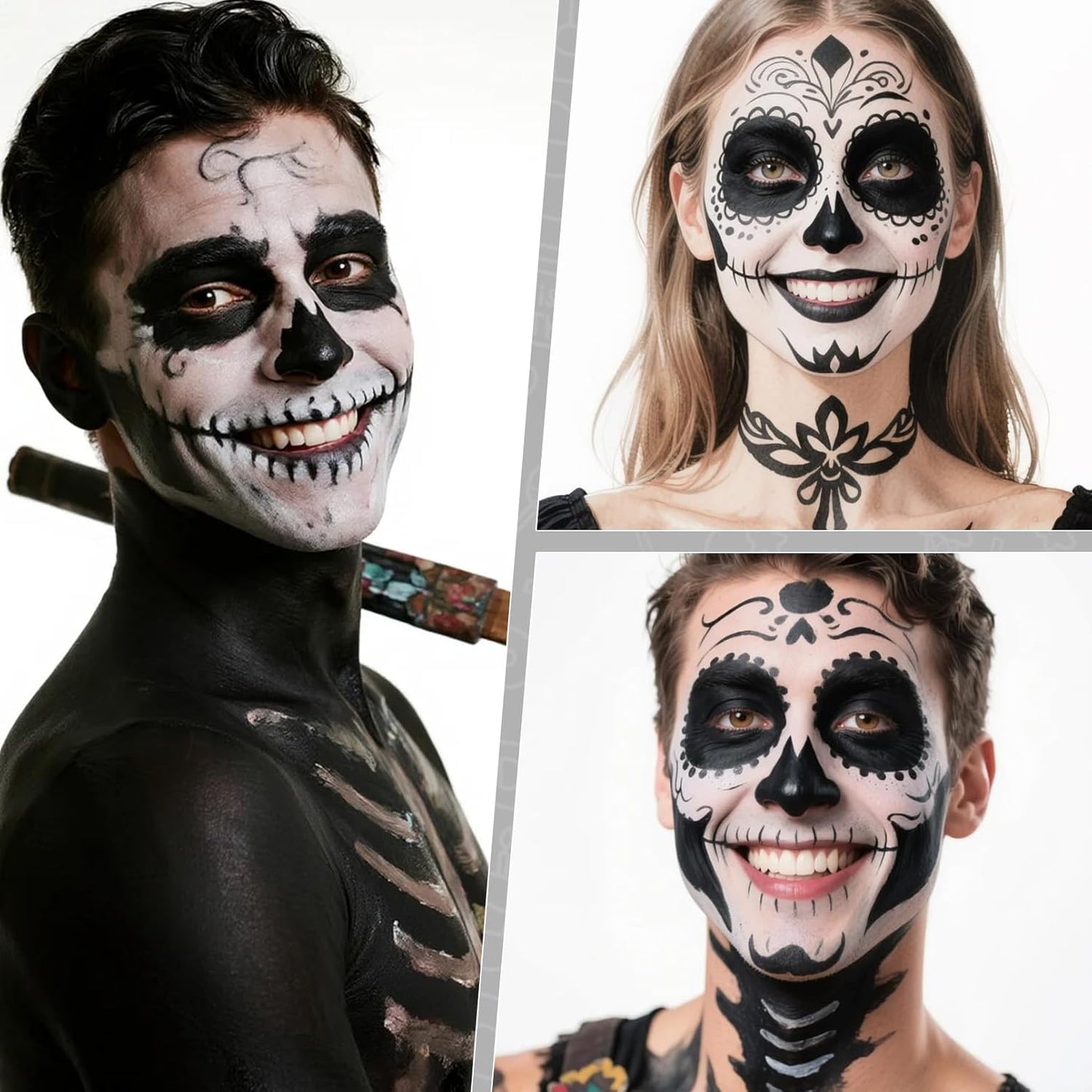 Black Face Paint, Water Based Facepaint, Non Toxic Black Body Paint, High Pigment Face Painting for Halloween, Easter, Costume, Cosplay, Clown Makeup 1.06 Oz.