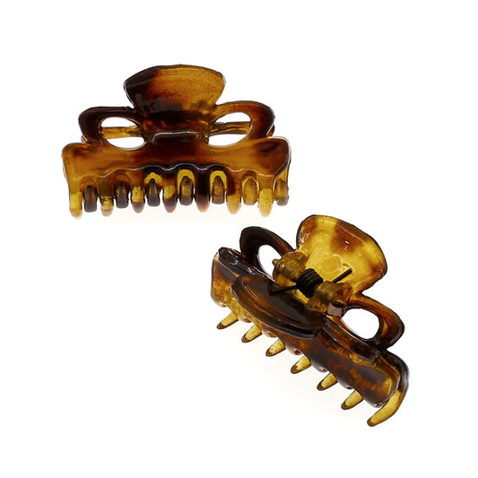 Camila Paris CP2608/2 French Hair Clip for Women, Set of 2 Small 1 inch Girls Hair Claw Clip Jaw Fashion Durable Styling Hair Accessories for Women, Ladies Strong Hold Grip Clamp, Made in France