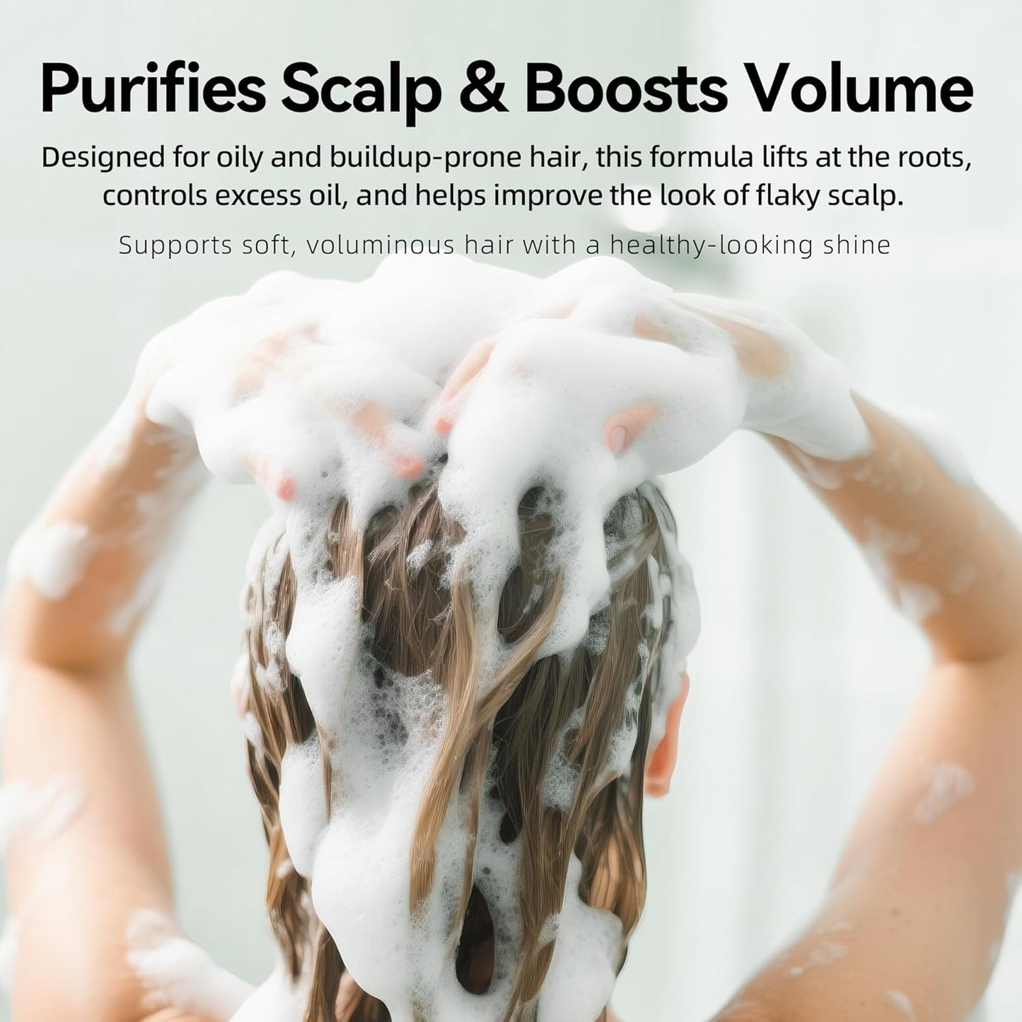 ALFHEIM Rosemary+ Purifying Shampoo – Clarifying Cleanse for Oily & Fine Hair with Rosemary, Peppermint & Jojoba Oils – Deep Scalp Refresh – Sulfate-Free, Cruelty-Free – 33.8 oz / 1000 ml