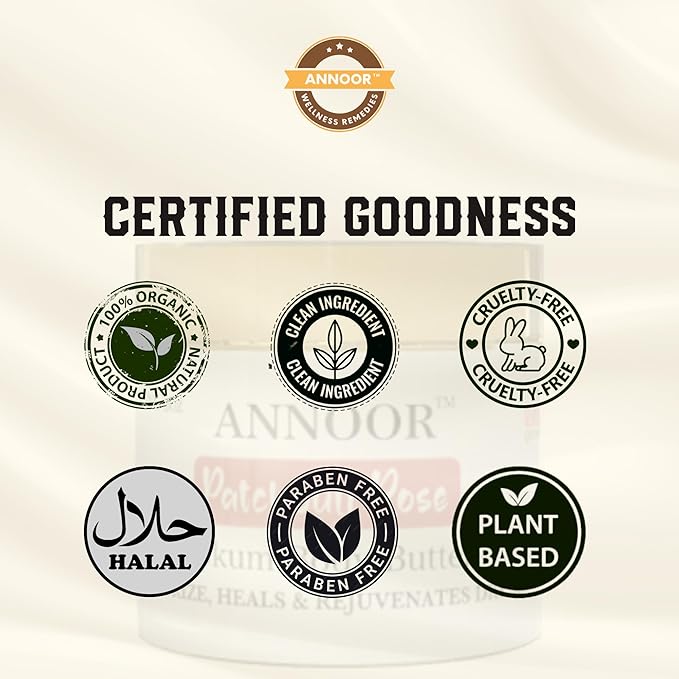 Kokum Patchouli Rose Body Butter Cream | 3 Oz | Enriched with Rose Hydrosol, Kokum Butter, Shea Butter, Almond Oil, Ginger, Vitamin E, and Vitamin B5 | Deeply Hydrating and Softening Cream