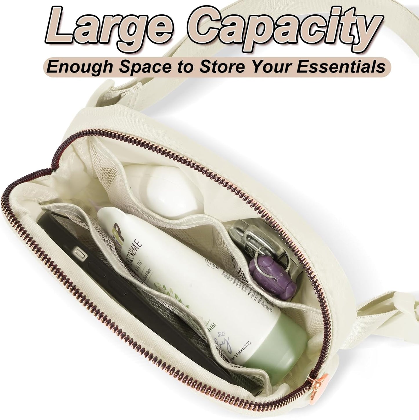 Graduation Gifts for Girls Teens Kids Women Her - 2024 Graduation Gifts,Belt Bag Cute Trendy Stuff Graduation Essentials Accessories | Cream,Initial L