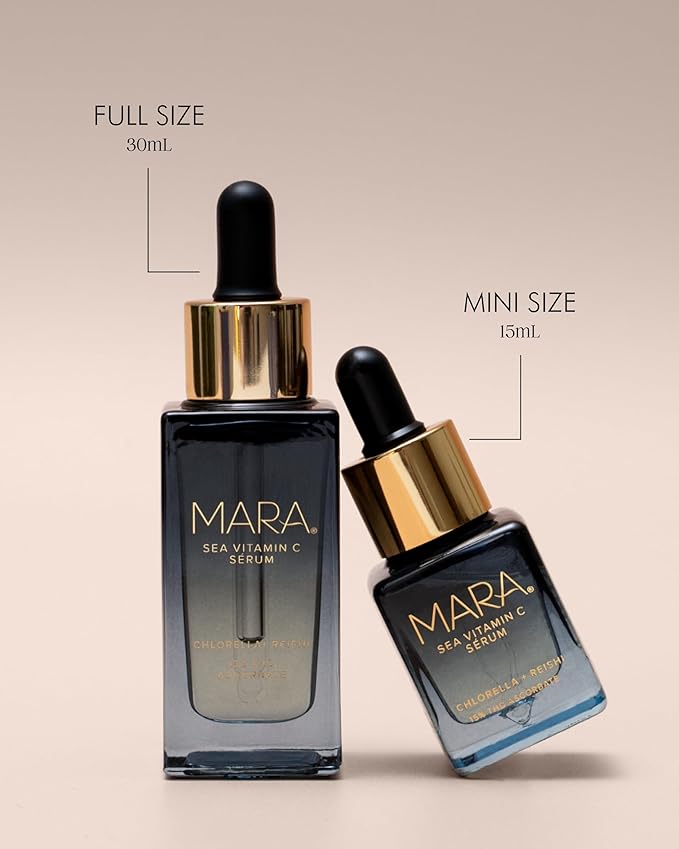 MARA - Natural Chlorella + Reishi Sea Vitamin C Serum | Plant-Based Skin Care | Skin Firming With Moringa + Squalane (1 oz | 30 ml)