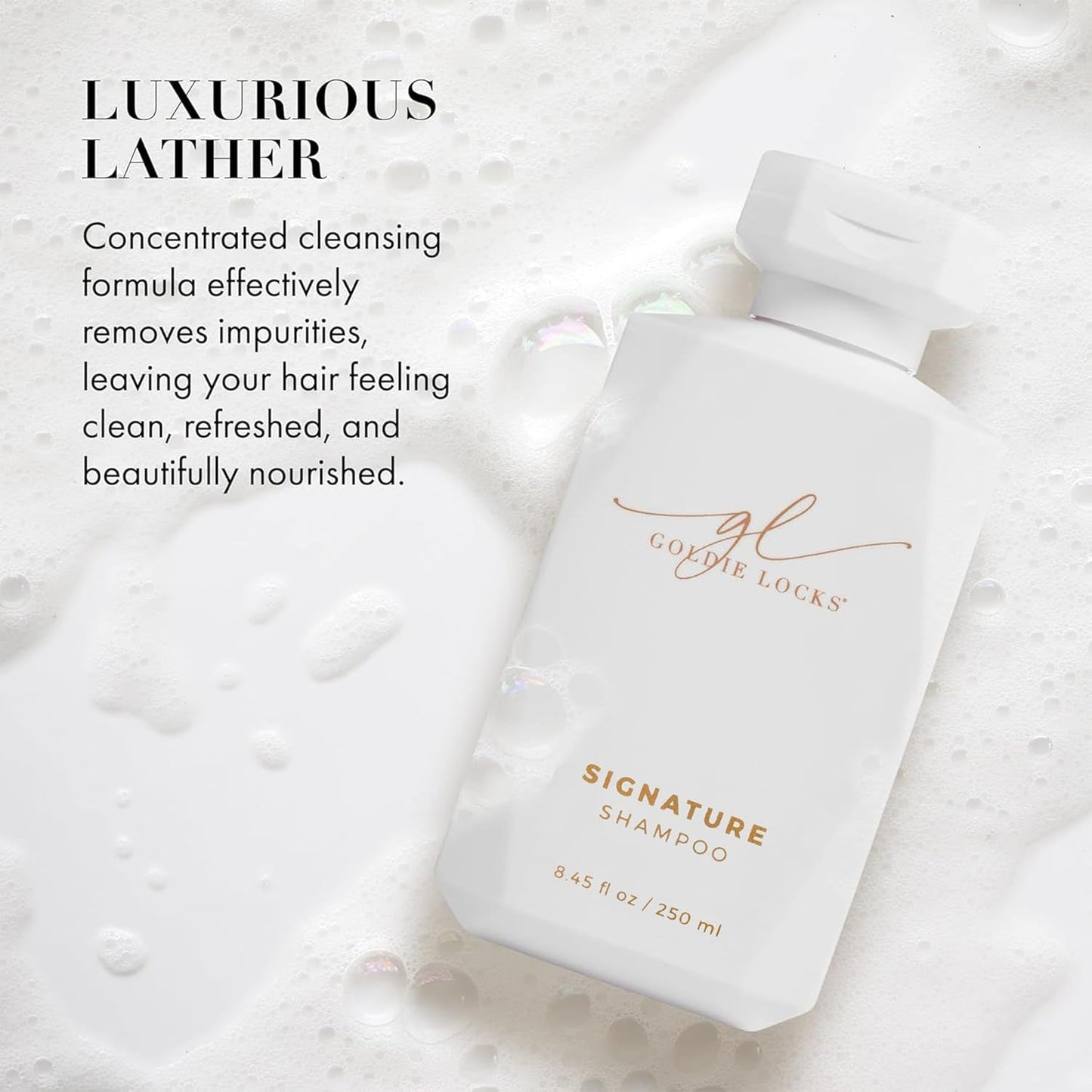 Goldie Locks Ultra Hydrating Shampoo - Sulfate-Free Moisturizing Formula - Maintains Texture and Shine - Safe for Extensions and Color-Treated Hair - Protein-Free - 8.45 fl oz (Packaging May Vary)