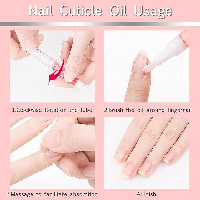 Nail Cuticle Oil Pen 28Pcs Nail Care Oil Pen Nail Nourishment Polish With Vitamins Moisturized Gel Repair For Gel Nails Care