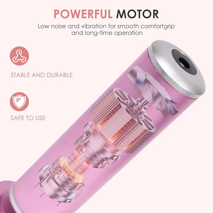 Electric Foot Callus Remover, Adjustable Speed with 60 Discs Callus Remover for Feet, Dead Skin Cracked Heels, Professional Electric Foot File for All (Pink)