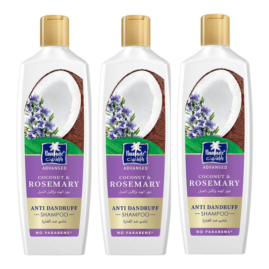 Parachute Advansed Anti-Dandruff Rosemary Shampoo with coconut | Nourishes Hair & Detoxes Scalp | 11.4 Fl oz | Pack of 3