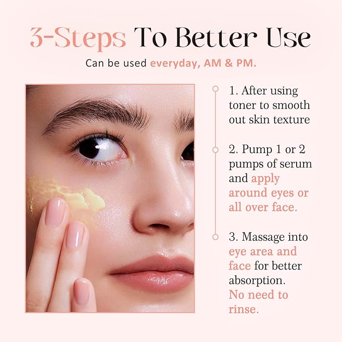 Revive Eye Serum, Anti-Aging Eye Cream for Dark Circles, Wrinkles & Puffiness, Visibly Smoothes Fine Lines, Daily Use, 30ml, 1 fl.oz